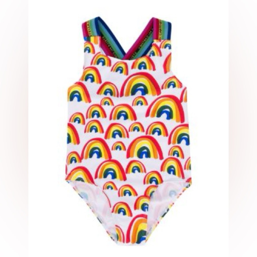 Stella McCartney Multicolor Rainbow Kids Swim One Piece